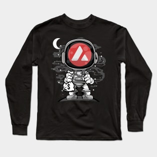 Astronaut Avalanche AVAX Coin To The Moon Crypto Token Cryptocurrency Wallet Birthday Gift For Men Women Kids Long Sleeve T-Shirt